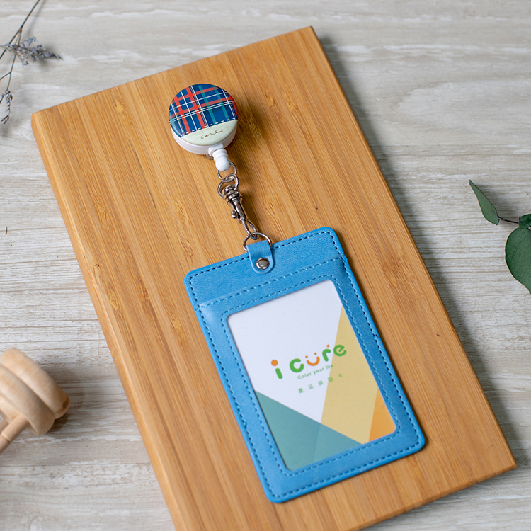 i 好夾 伸縮卡套組- 幾何圖形系列 / 布花-英格蘭格紋