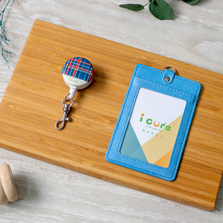 i 好夾 伸縮卡套組- 幾何圖形系列 / 布花-英格蘭格紋