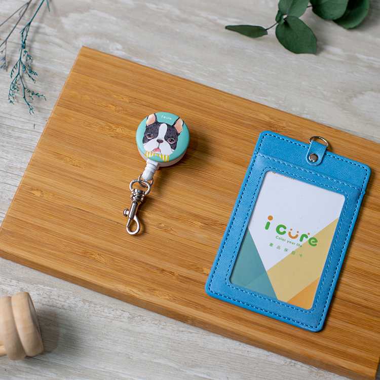 i 好夾 伸縮卡套組 -手繪風系列 / 領結波士頓