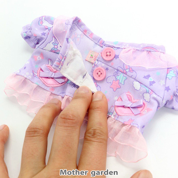 日本Usamomo萌兔桃桃- 更衣衣服-短袖睡衣套組 22cm專用(玩偶配件)