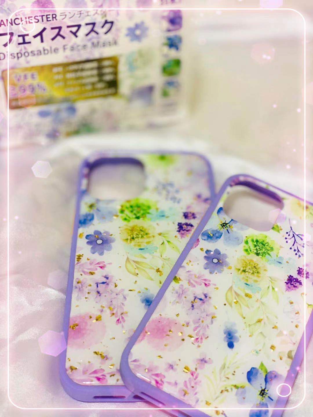 💛💛🧡🧡❤️❤️【花語系列限定產品】花語系列iPhone手機殼 (優雅)(藍色/紫色/綠色)💛💛🧡🧡❤️❤️