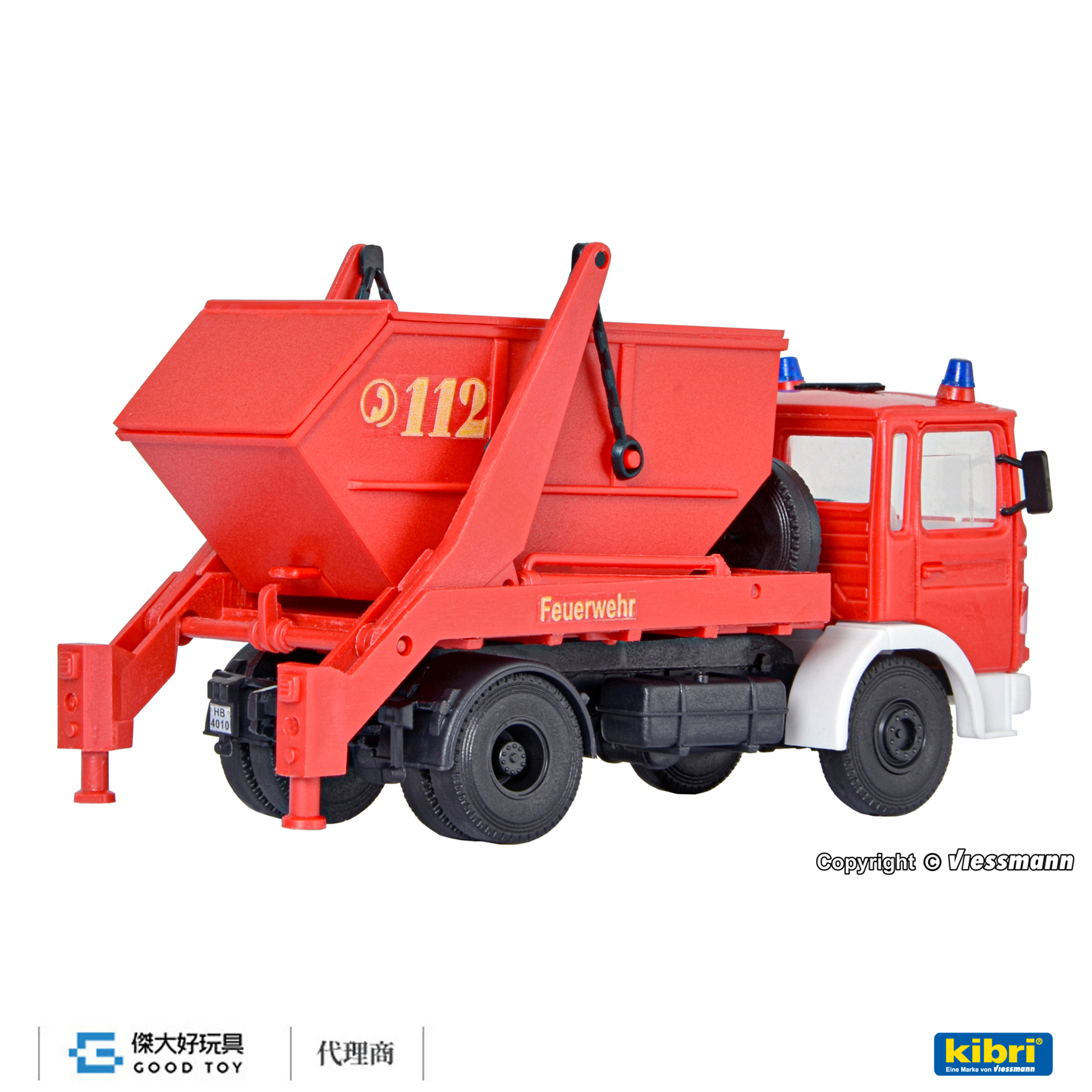 Kibri 18201 (HO kit) MAN 2軸 消防隊 擺臂式卸斗卡車