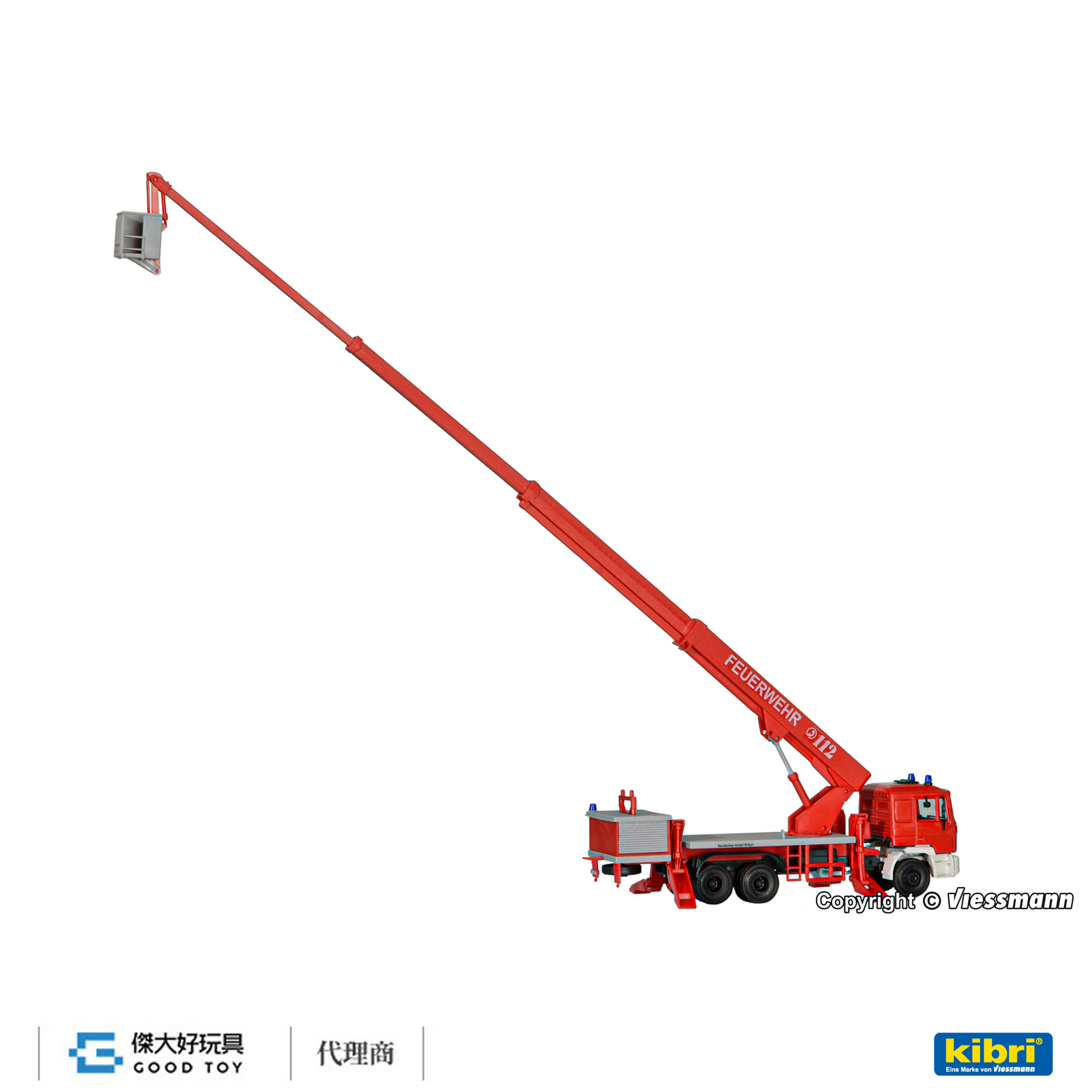 Kibri 18273 (HO kit) MAN/RUTHMANN STEIGER 消防隊 伸縮臂救援車