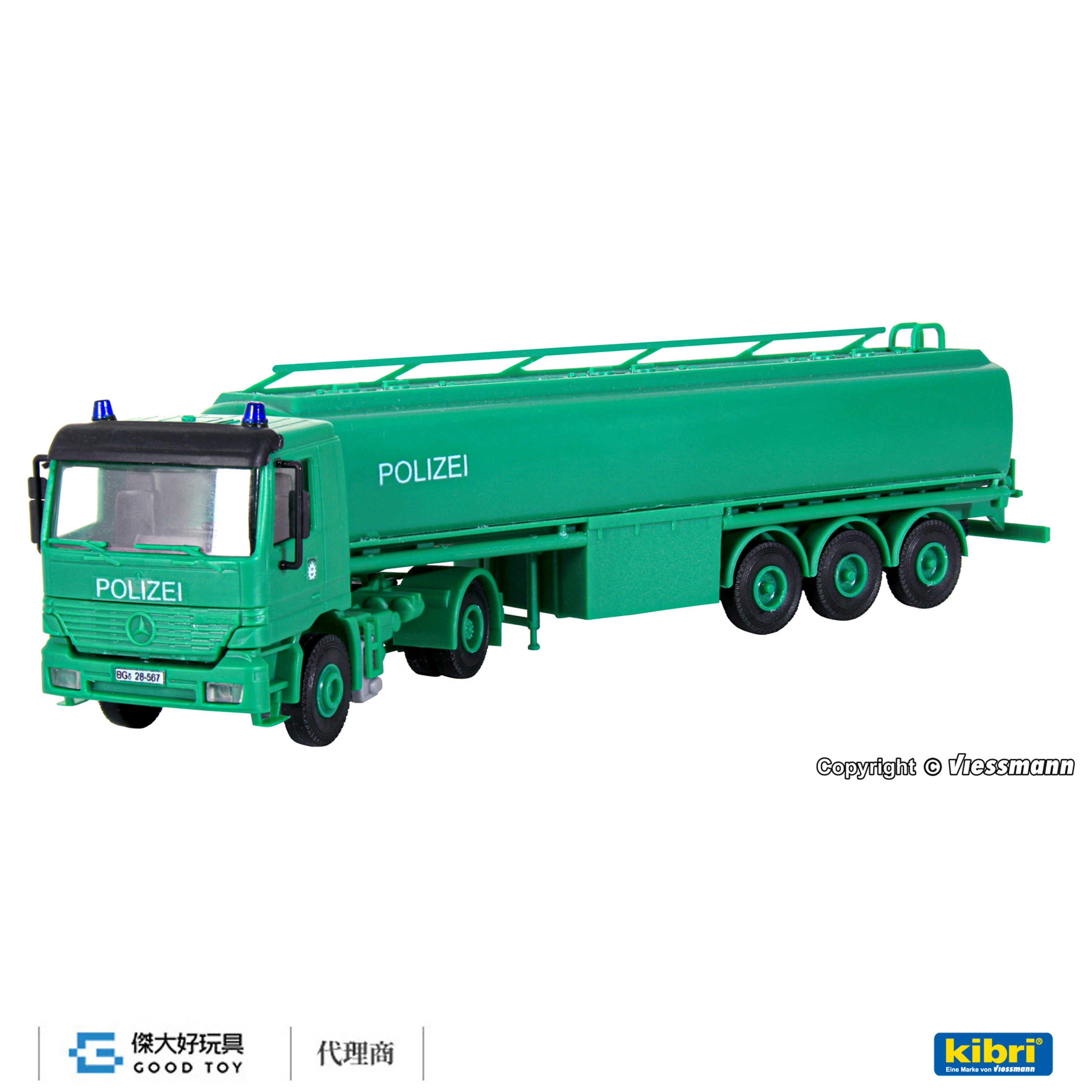Kibri 18801 (HO kit) Benz ACTROS 1843 警用油罐車