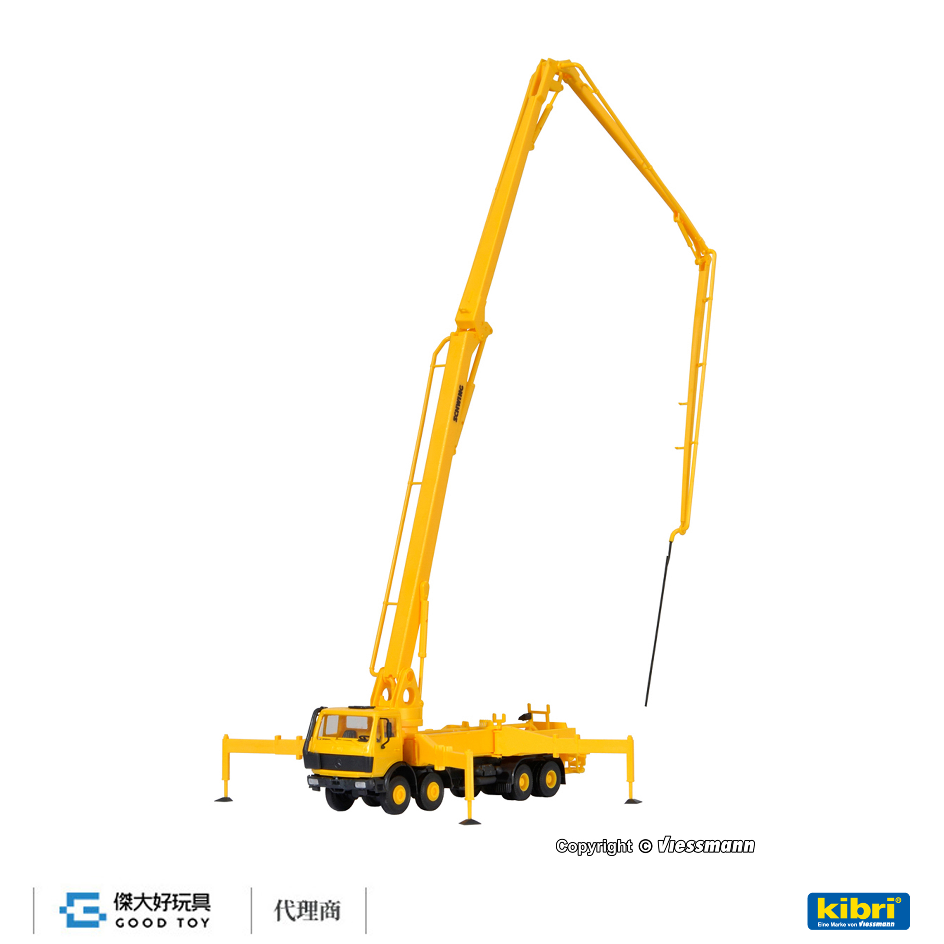 Kibri 10200 (HO kit) SCHWING 4軸混凝土泵送車