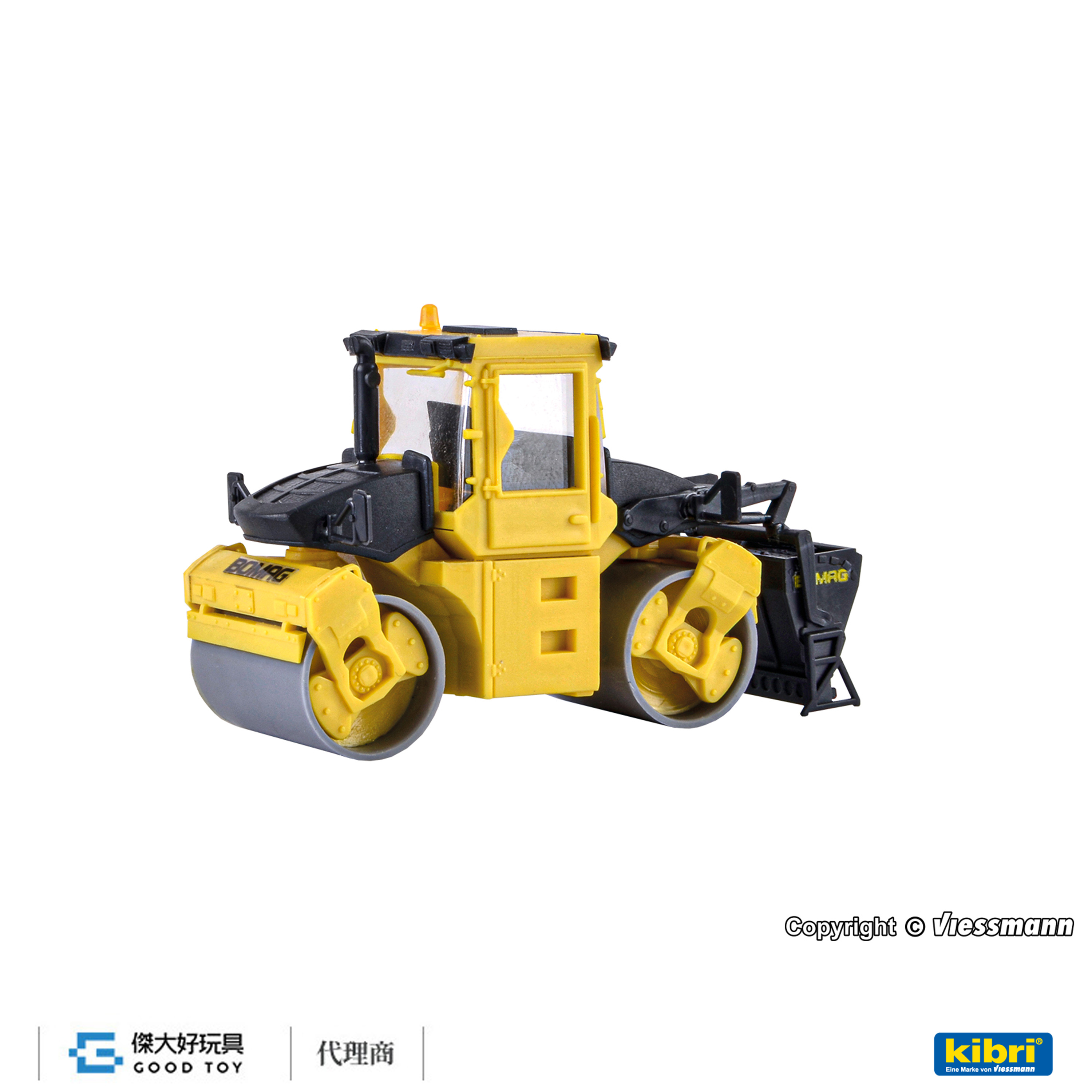 Kibri 11558 (HO kit) BOMAG 壓路機+BS 180車載式砂礫施撒器 