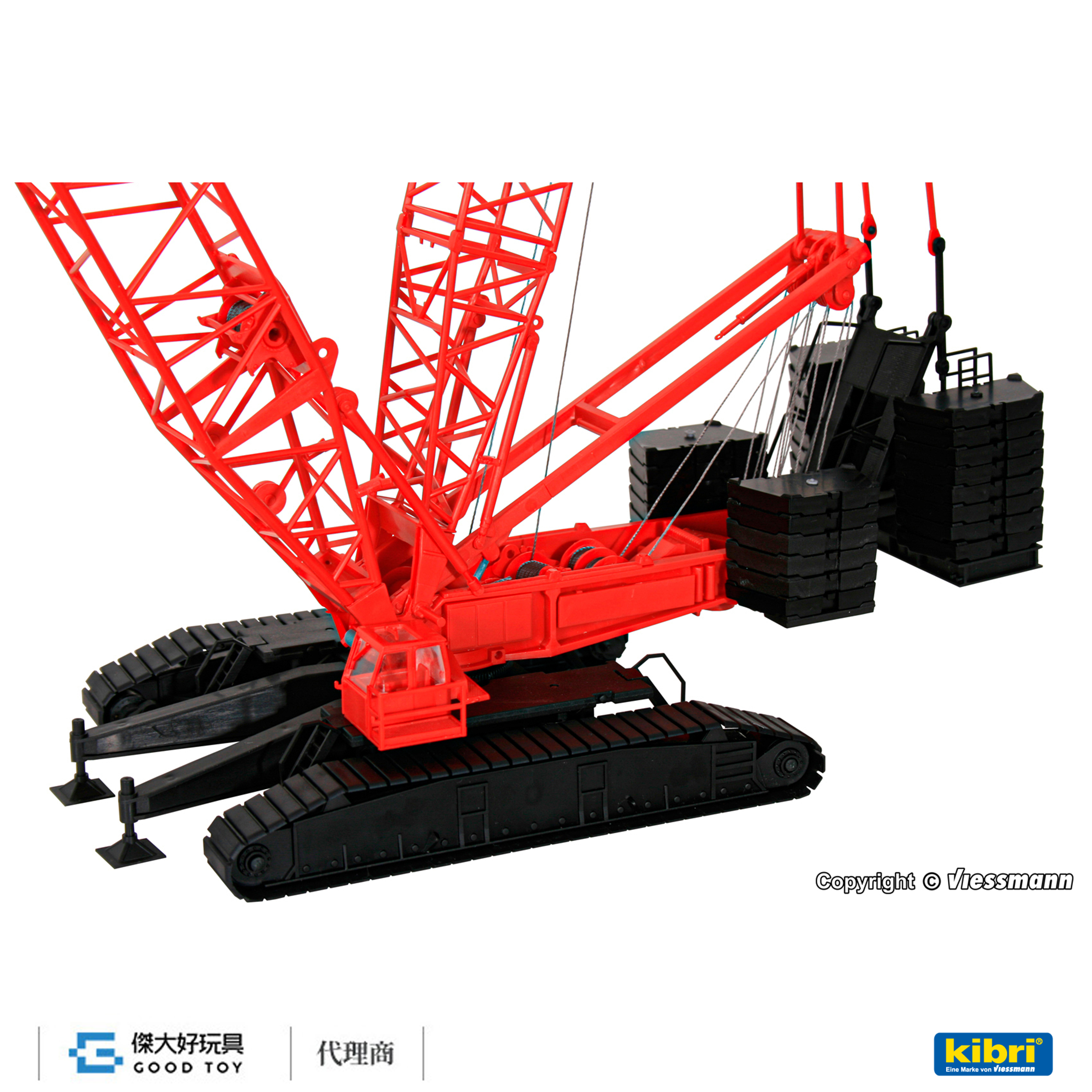 Kibri 13013 (HO kit) LIEBHERR 網格桅杆履帶式起重機