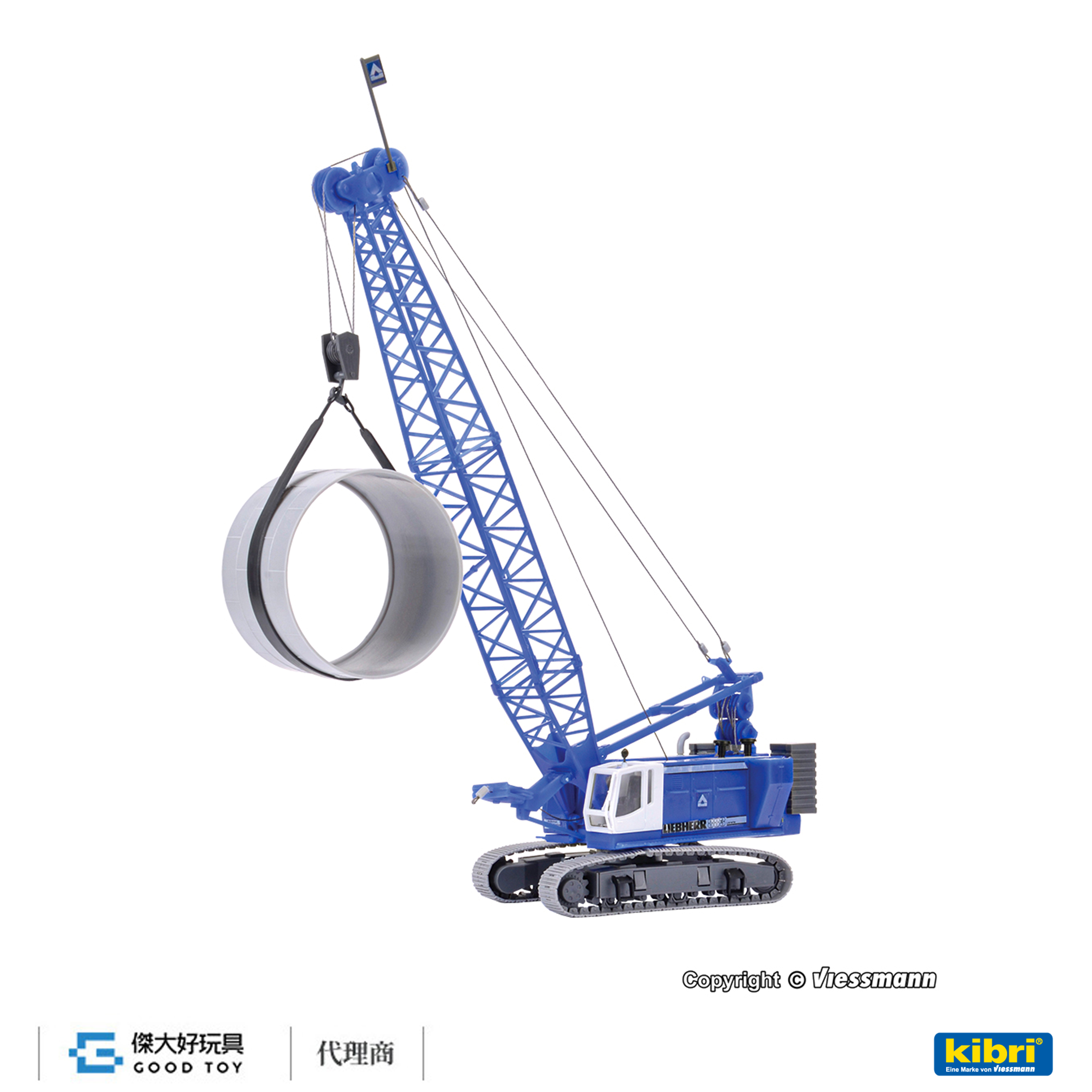 Kibri 13035 (HO kit) LIEBHERR 883 履帶式拉鏟挖掘機(配重塊.吊掛勾)