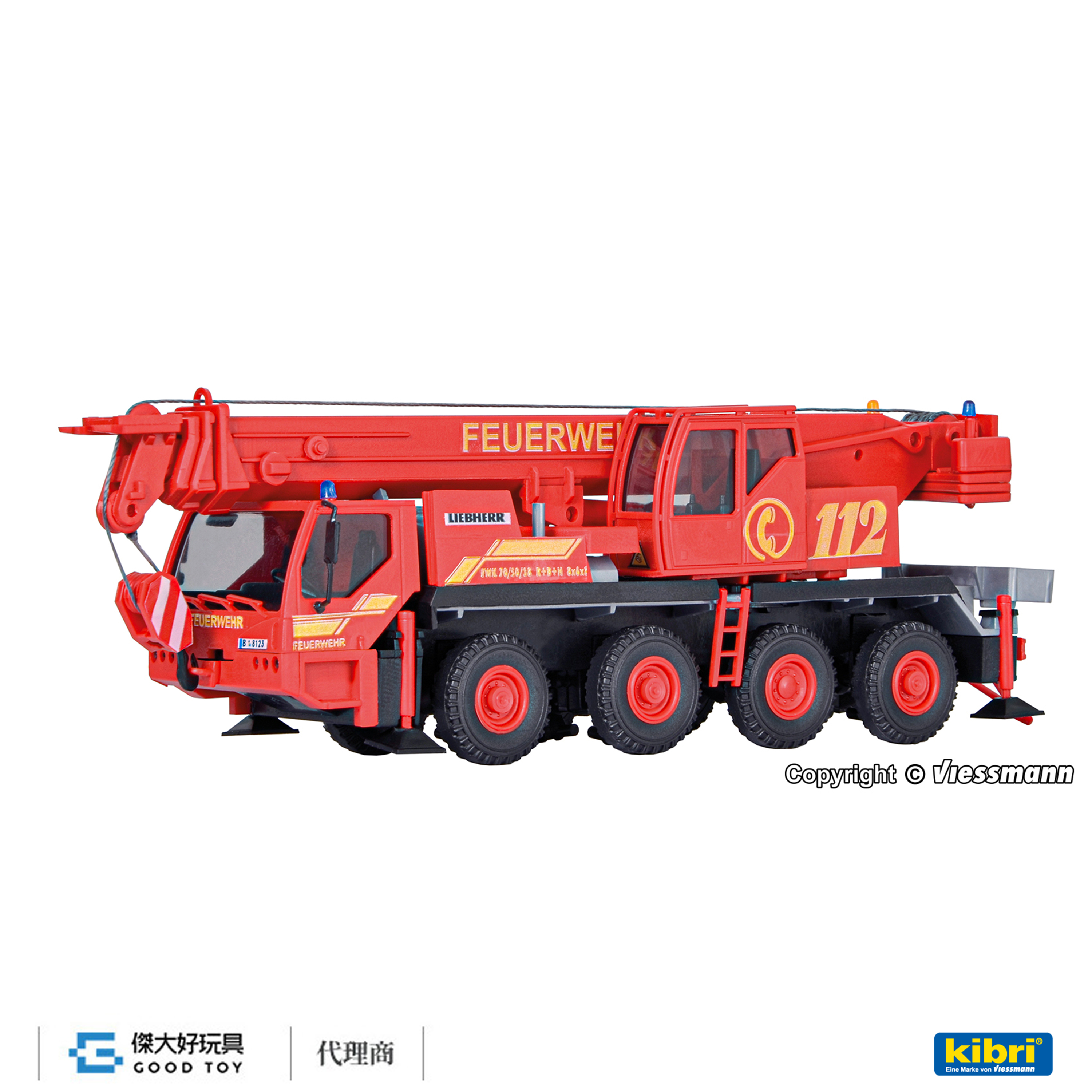 Kibri 13041 (HO kit) LIEBHERR LTM 1050/4 消防隊 移動式起重機