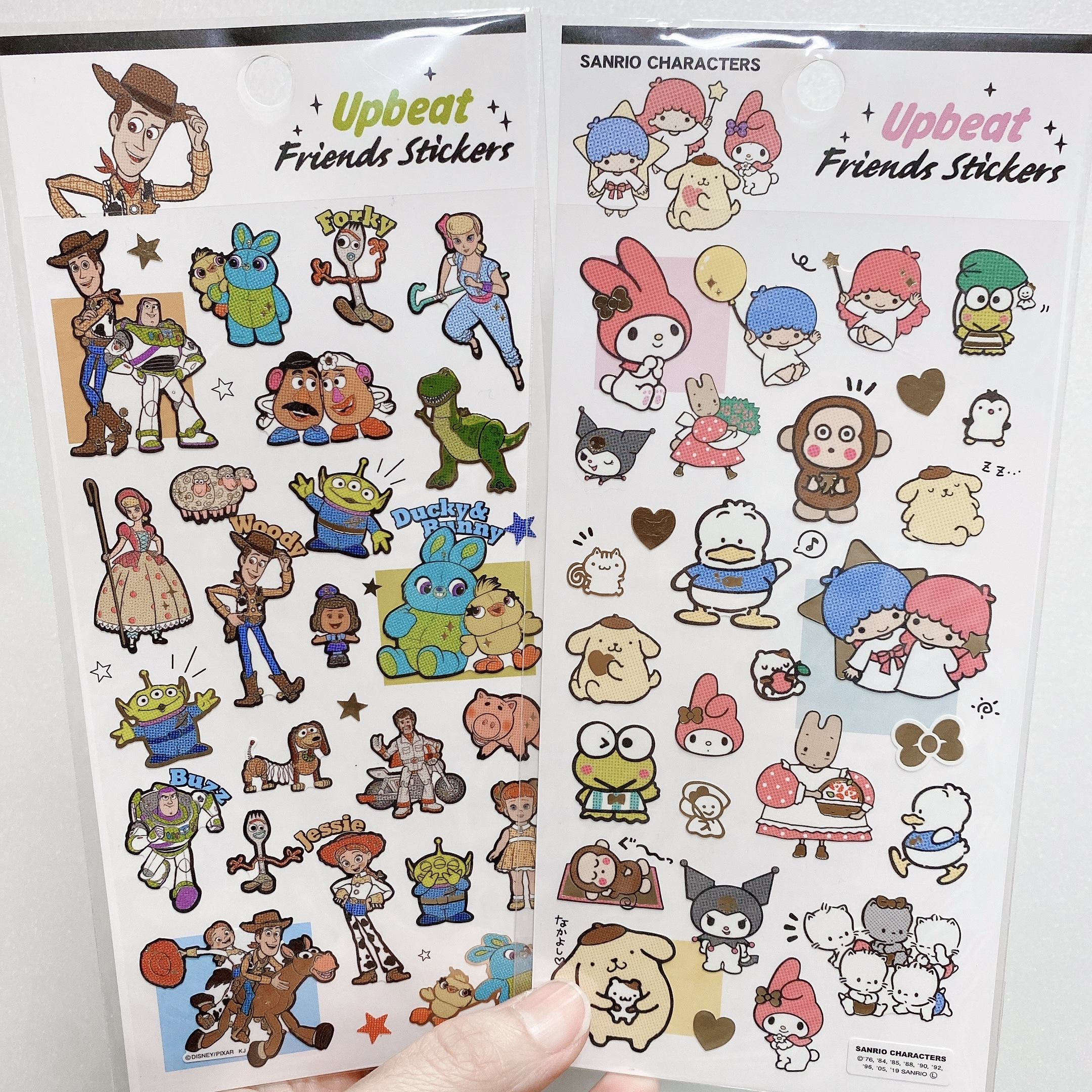 玩具總動員 三麗鷗經典角色 手帳貼紙 Upbeat Friends stickers