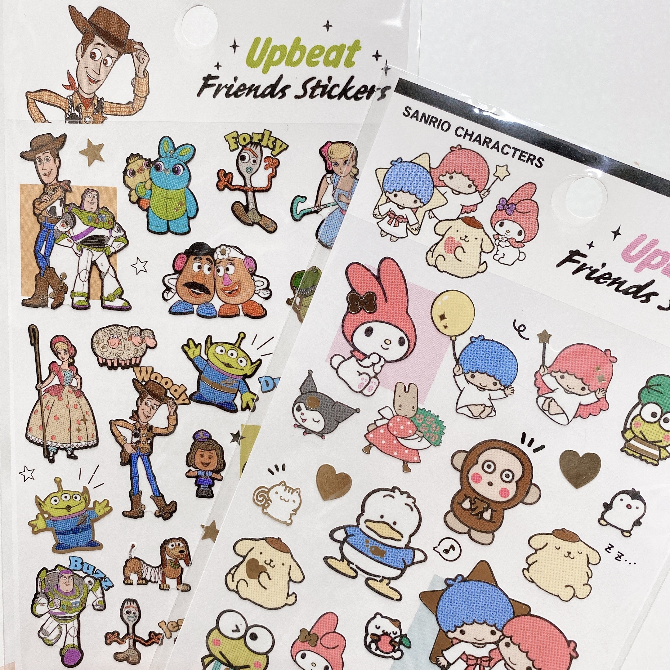 玩具總動員 三麗鷗經典角色 手帳貼紙 Upbeat Friends stickers