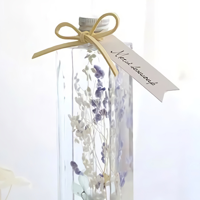 禮品吊卡 旗幟型-法式感謝-白 30入/包 1.3*7cm【6-85100604】