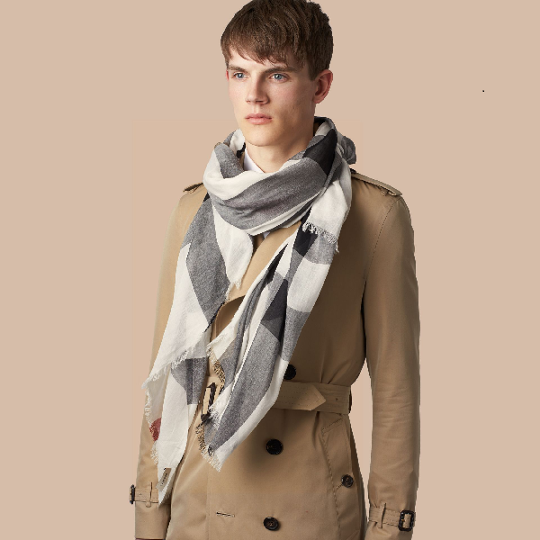 Burberry cashmere outlet and silk scarf