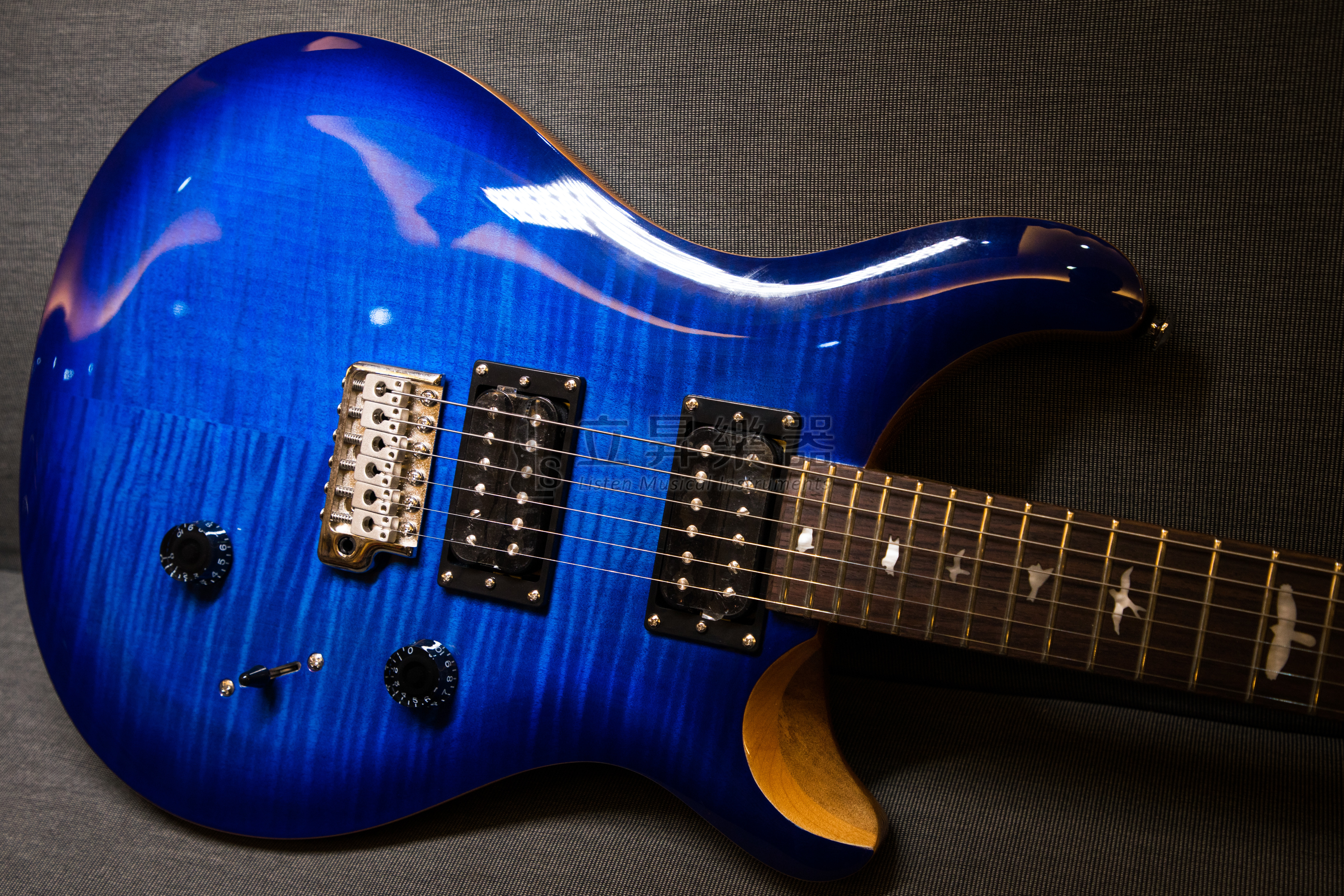 PRS SE CUSTOM 24 電吉他 虎紋楓木 藍色 印尼廠 附原廠琴袋 CU44DC