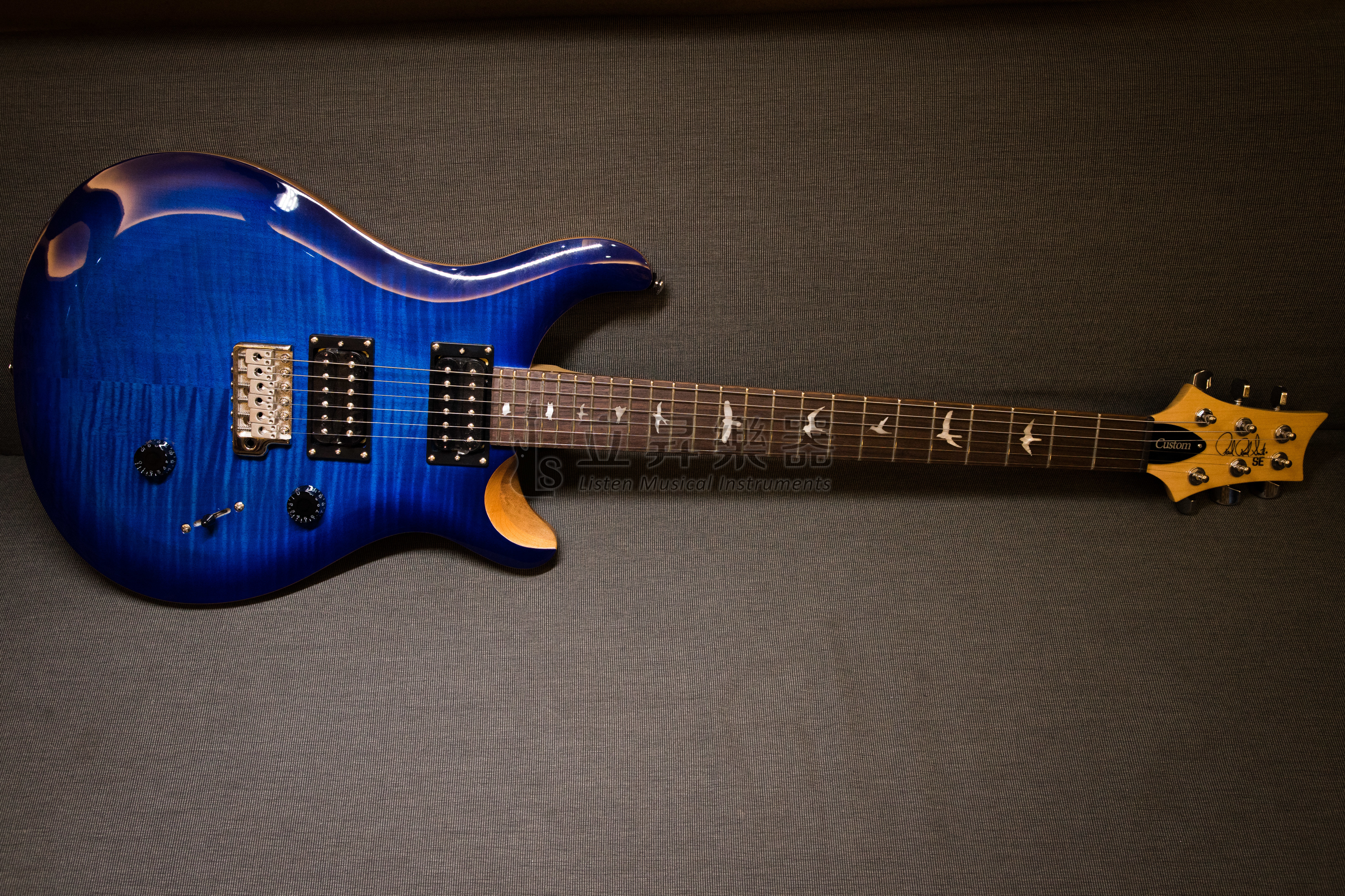 PRS SE CUSTOM 24 電吉他虎紋楓木藍色印尼廠附原廠琴袋