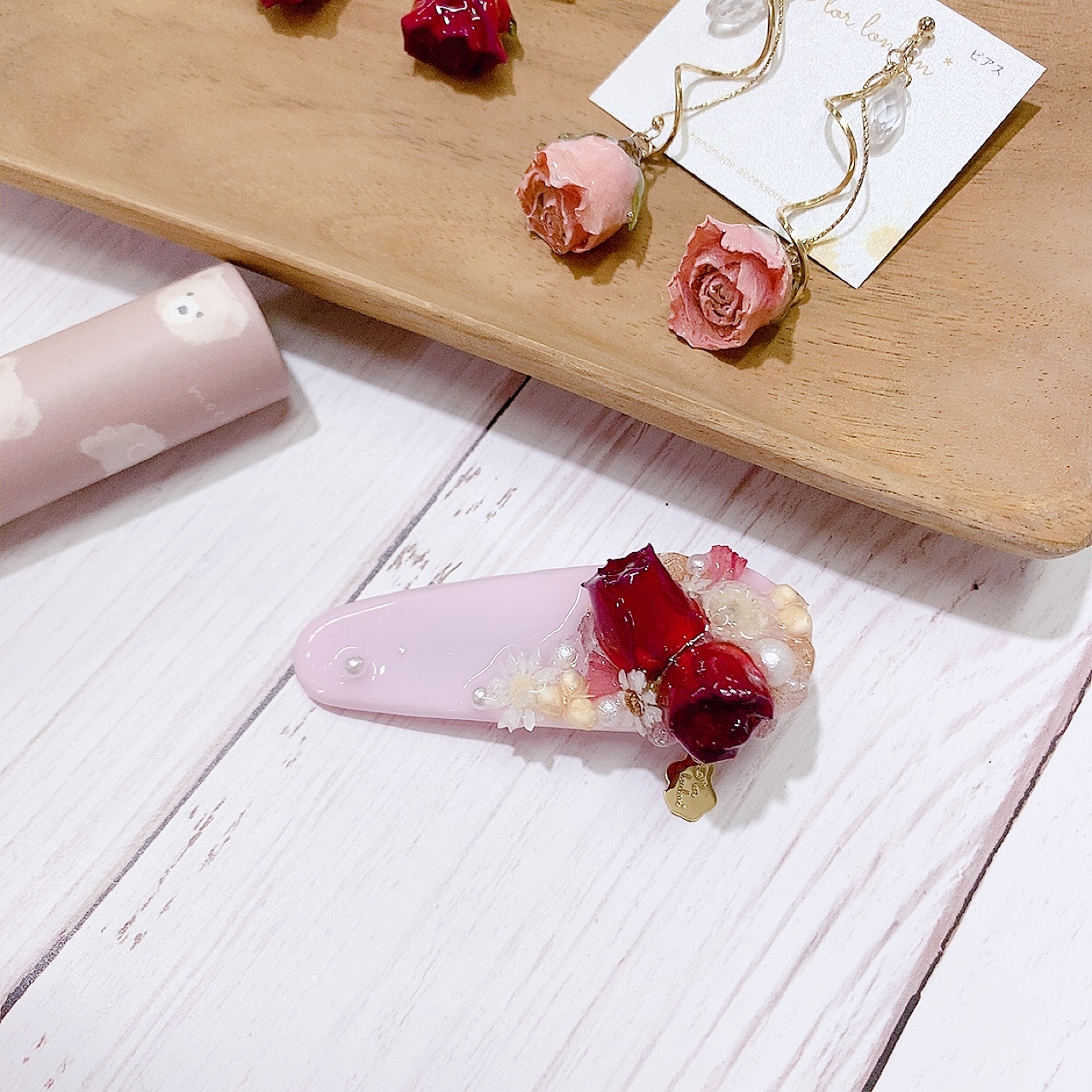 [手作家] 玫瑰乾花髮夾 (網站限定優惠)