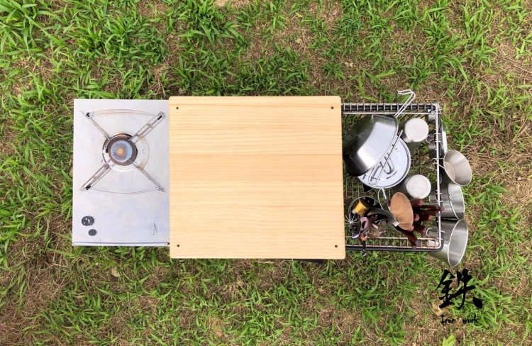 鐵 焚火邊桌雙邊掛架