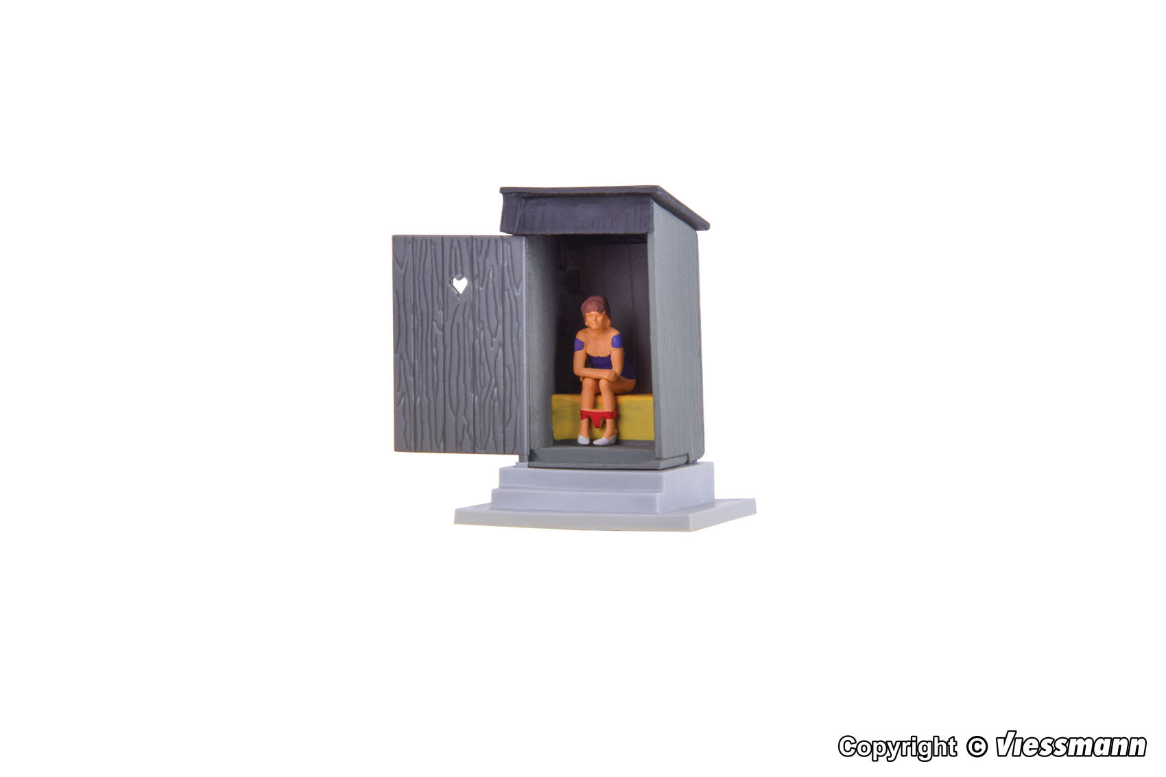 Viessmann 1500 HO規 Restroom stories moving 會開門的廁所 (電動.附四組人)