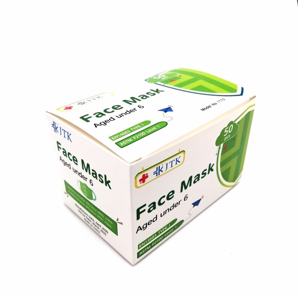 🛡️1片口罩,全店任選🛡️JTK【小童幼童口罩1-6歲】EN14683 Type 1 & ASTM F2100 Level 1 BFE ≥95 % & PFE ≥ 95%