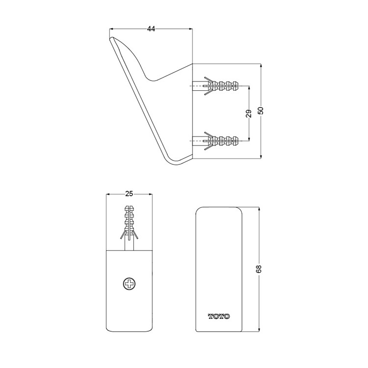 Toto "G Selection" YRH902 (YRH902C) Robe Hook