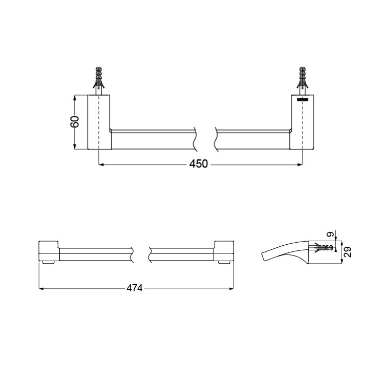 Toto "G Selection" YT903 (YT903S4C) Towel Bar