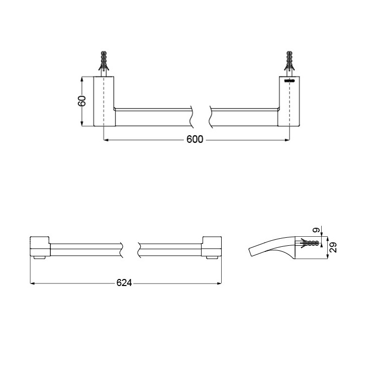 Toto "G Selection" YT903 (YT903S6C) Towel Bar