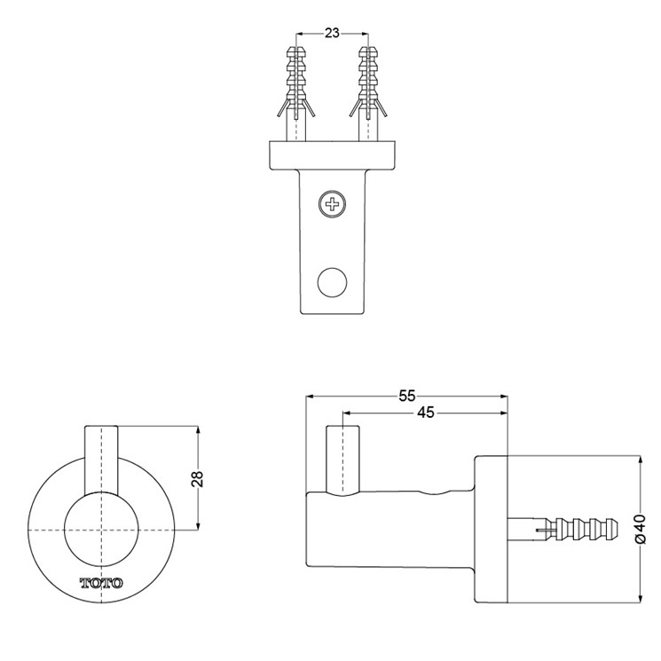 Toto "L Selection" YRH406 Robe Hook