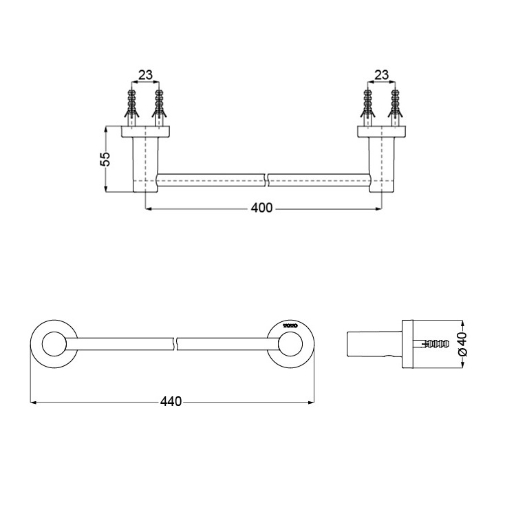 Toto "L Selection" YT406 (YT406S4RC) Towel Bar