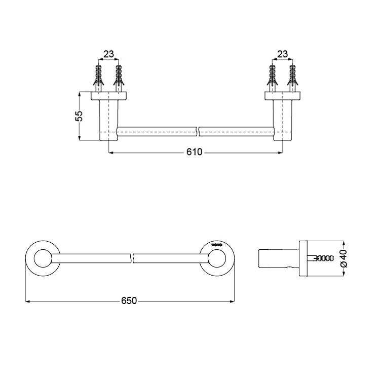 Toto "L Selection" YT406 (YT406S6RC) Towel Bar