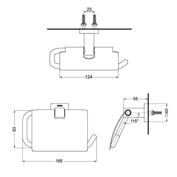 Toto "L Selection" YH408 (YH408RC) Paper Holder