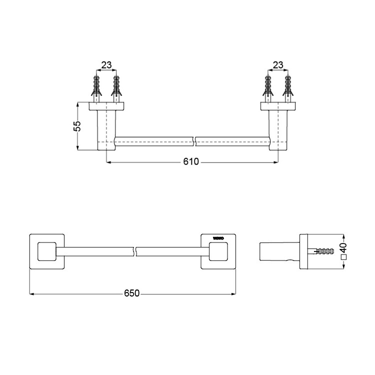 Toto "L Selection" YT408 (YT408S6RC) Towel Bar