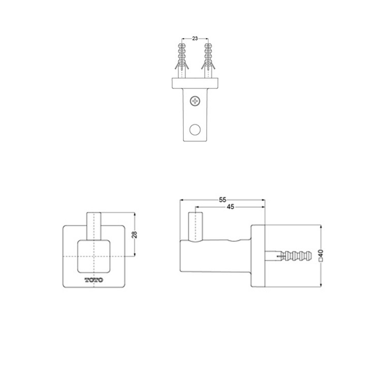Toto "L Selection" YRH408 (YRH408C) Robe Hook