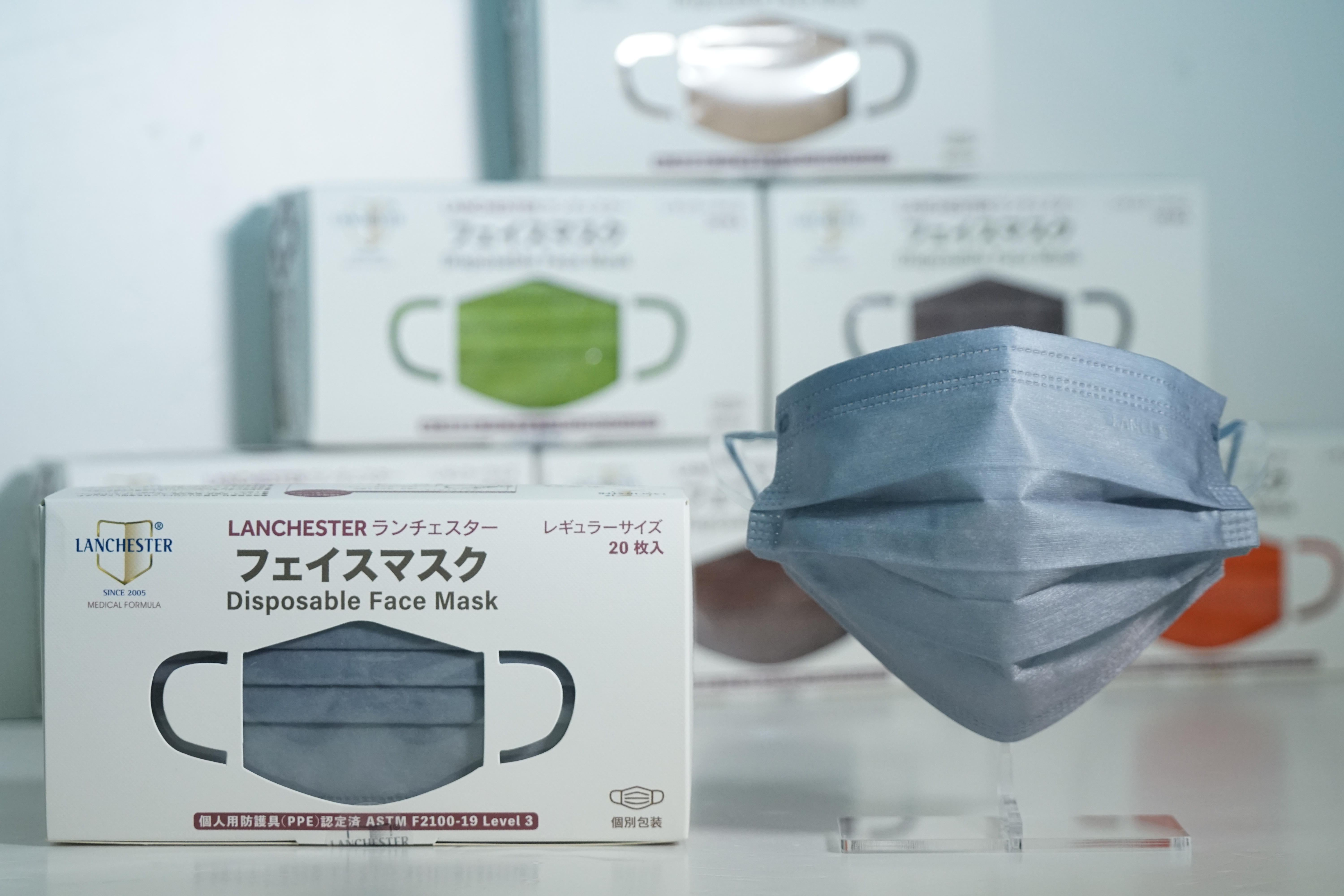 【黑金星光系列】Lanchester 成人三層ASTM LV3 防護口罩 星河銀二十片 獨立包裝 (多項證書認證/信心保證)