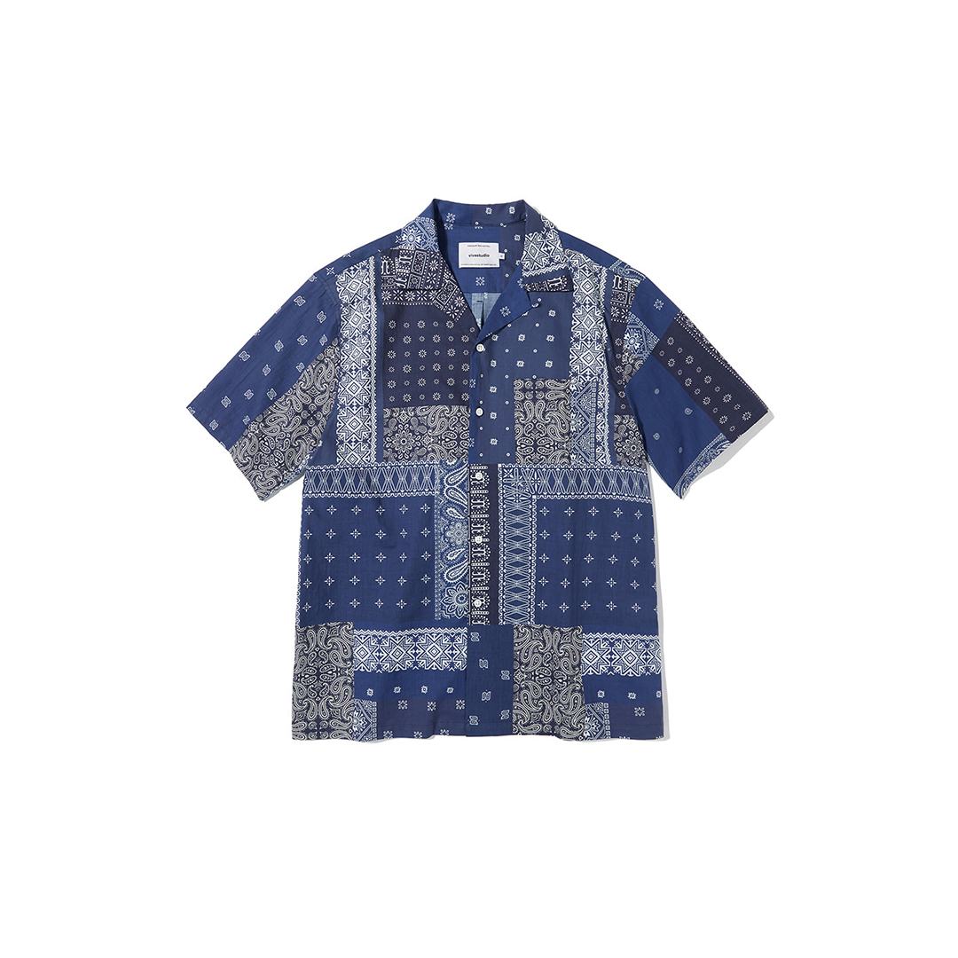 VIVASTUDIO 21SS TWO TONE BANDANA SHIRTS KS