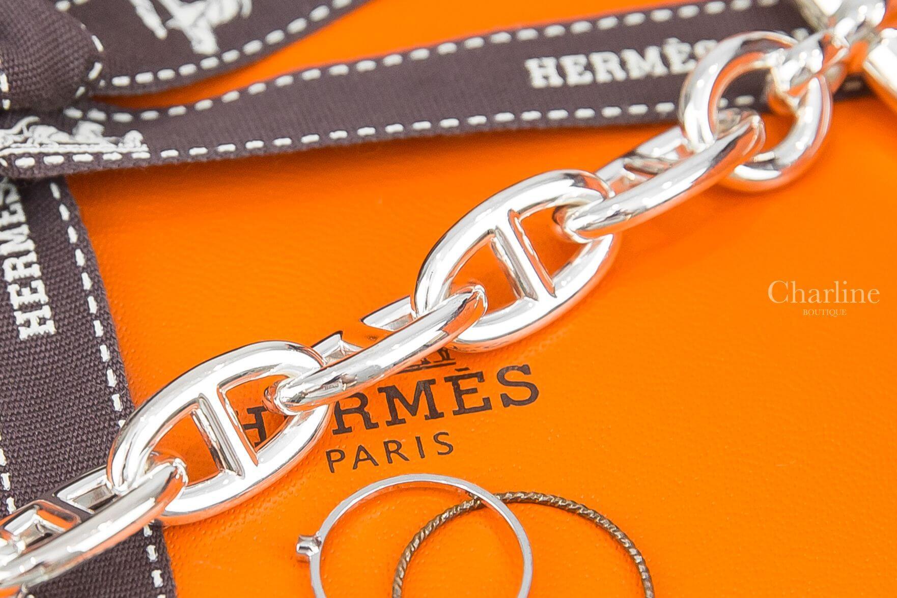 Hermès Chaine D'ancre Bracelet Large Model 銀色大型θ銀飾手鍊