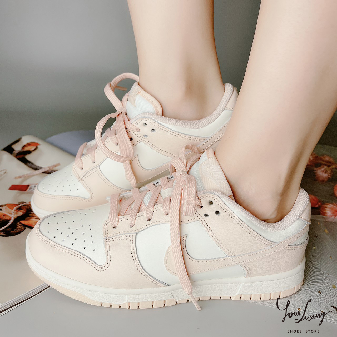 【Luxury】 Nike Dunk Low "Orange Pearl" 情人節 櫻花粉 休閒鞋 女鞋 女款 板鞋