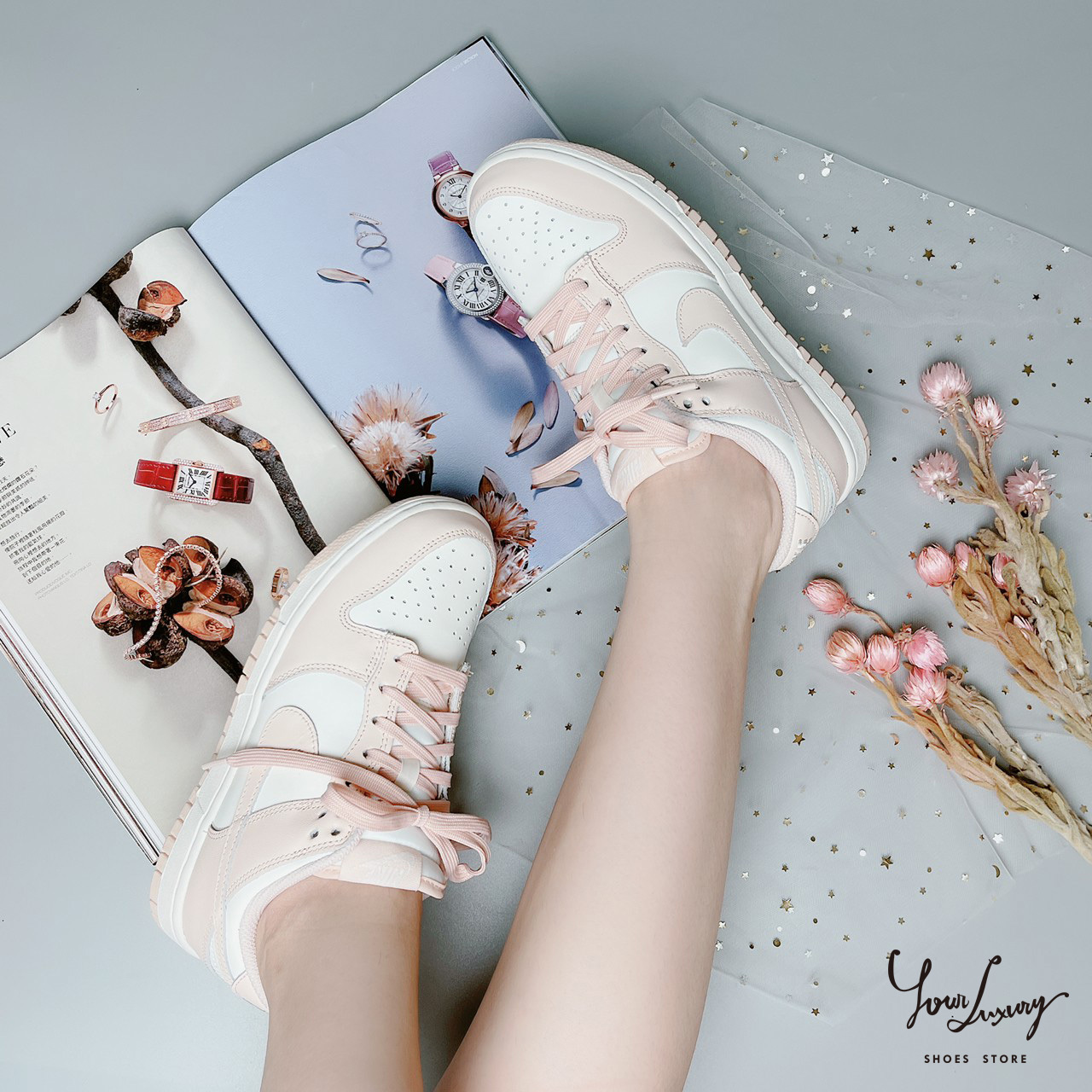 【Luxury】 Nike Dunk Low "Orange Pearl" 情人節 櫻花粉 休閒鞋 女鞋 女款 板鞋