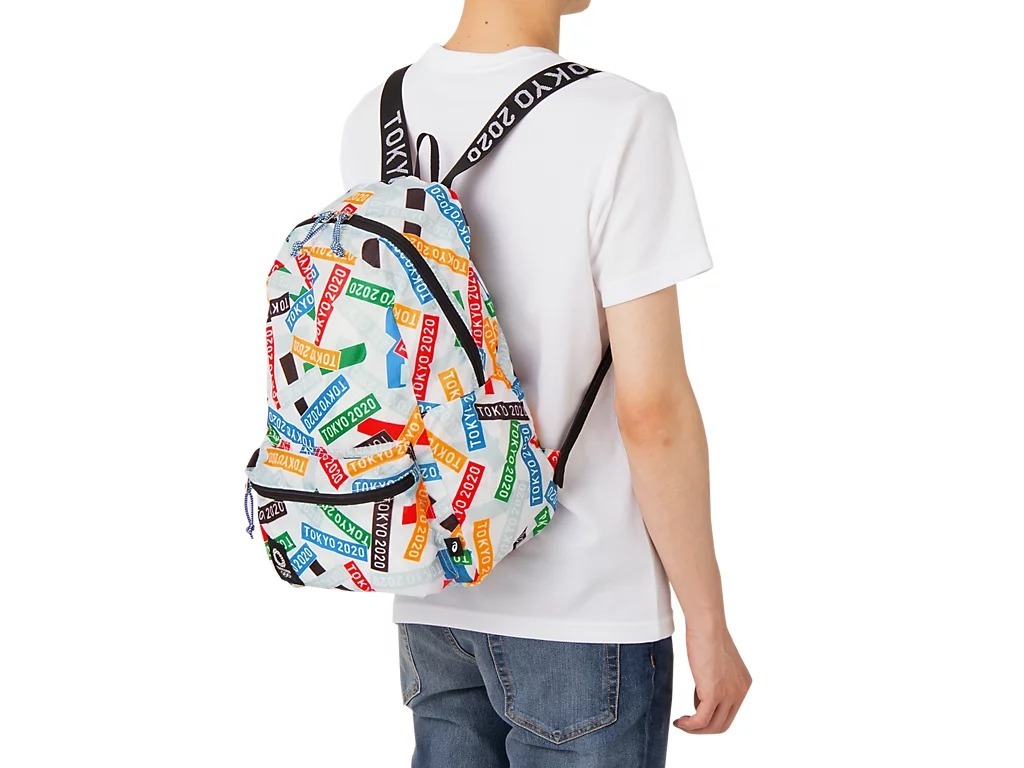 日本直送 Asics 可摺疊收納背囊 (2020 東京奧運會會徽）