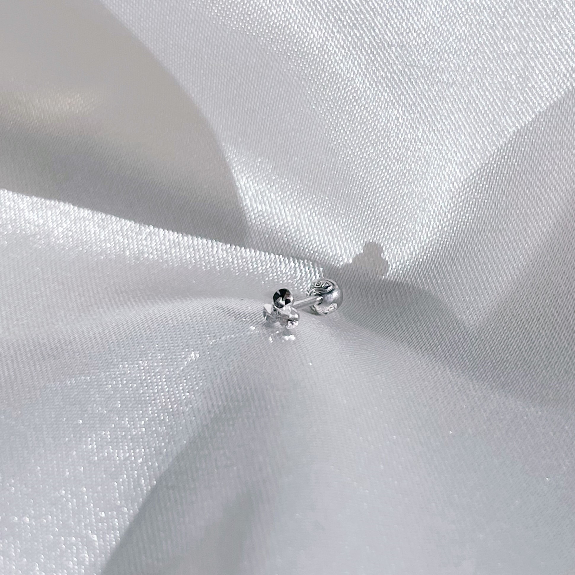 14K Triple Shine oblate轉珠耳環