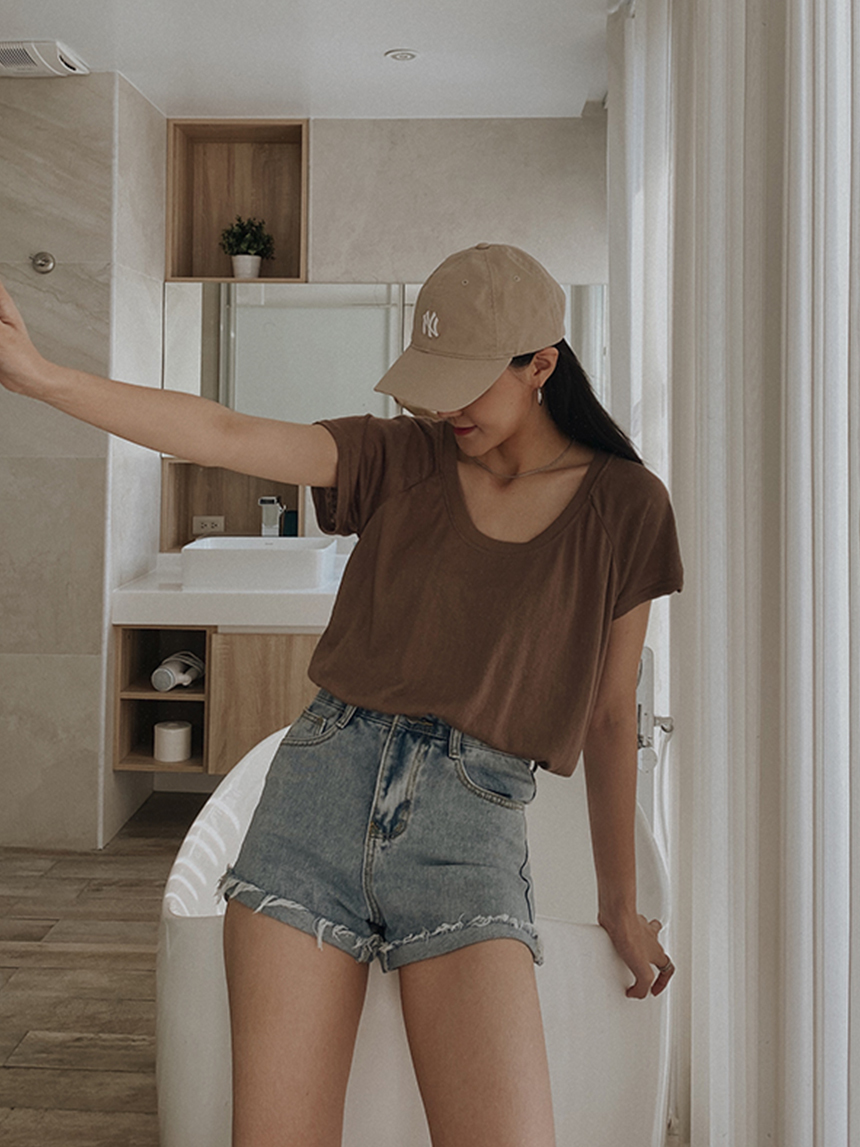 大U螺紋領上衣*4色