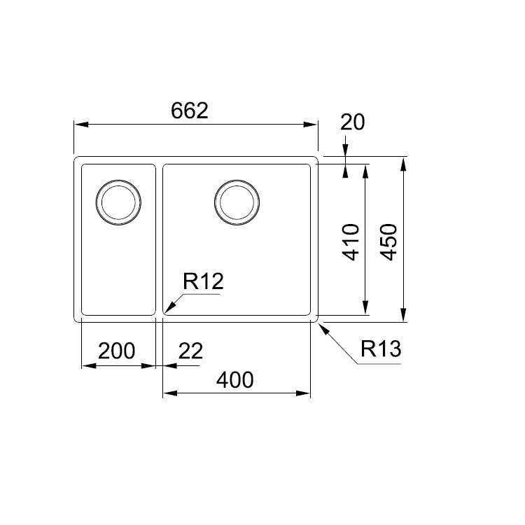 Franke "Box" BXX 260-40 SBL Stainless Steel Kitchen Sink