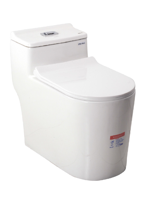 摩登 二段式超省水單體馬桶 C-5206-30/40cm｜原廠保固一年｜噴射虹吸式｜抗汙釉面｜緩降馬桶蓋
