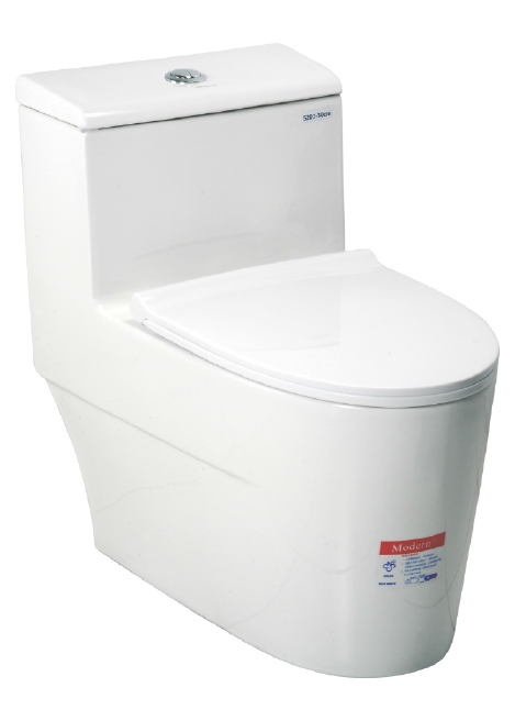摩登 二段式超省水單體馬桶 C-5207-30/40cm｜原廠保固一年｜噴射虹吸式｜抗汙釉面｜緩降馬桶蓋