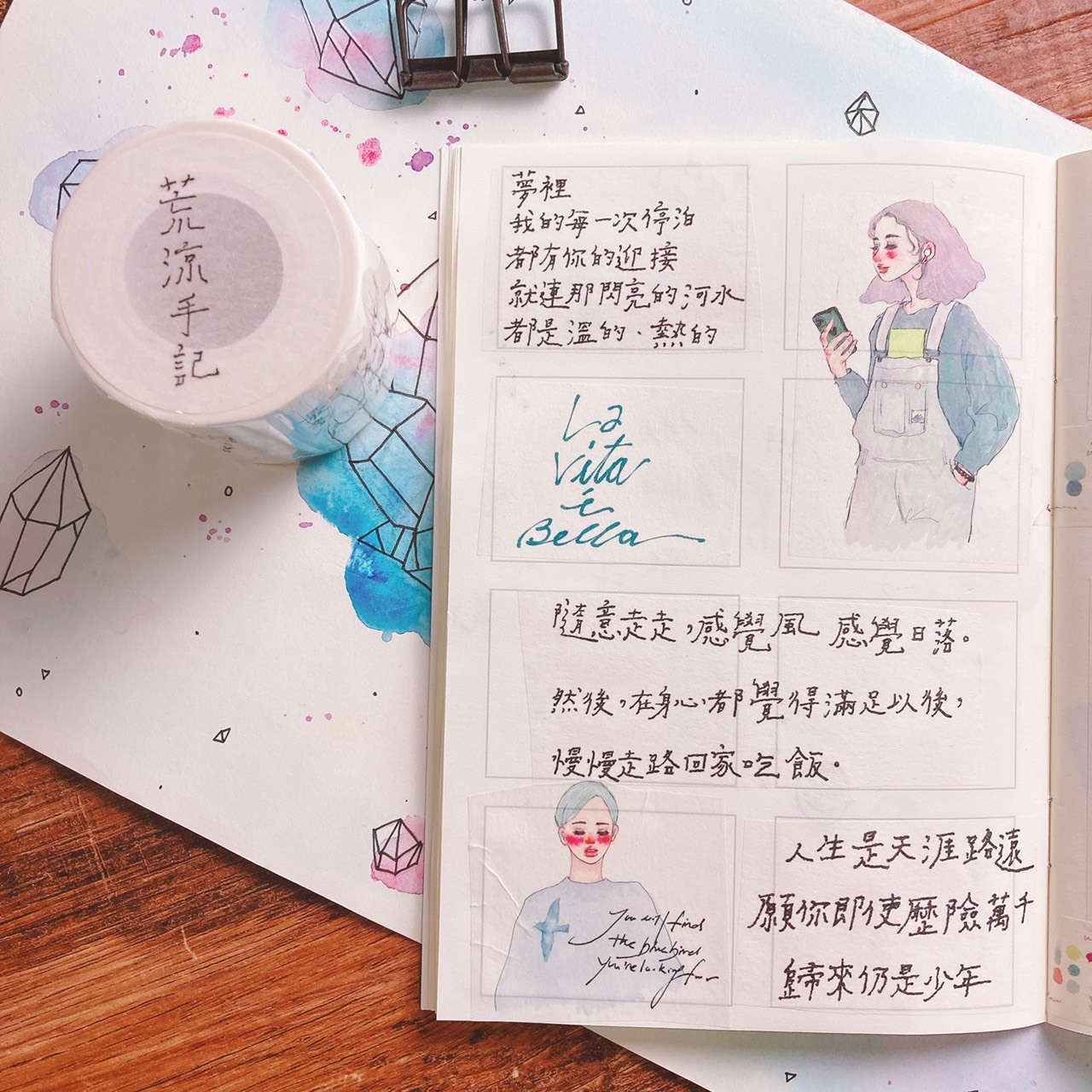 青青的島｜荒涼手記 紙膠帶