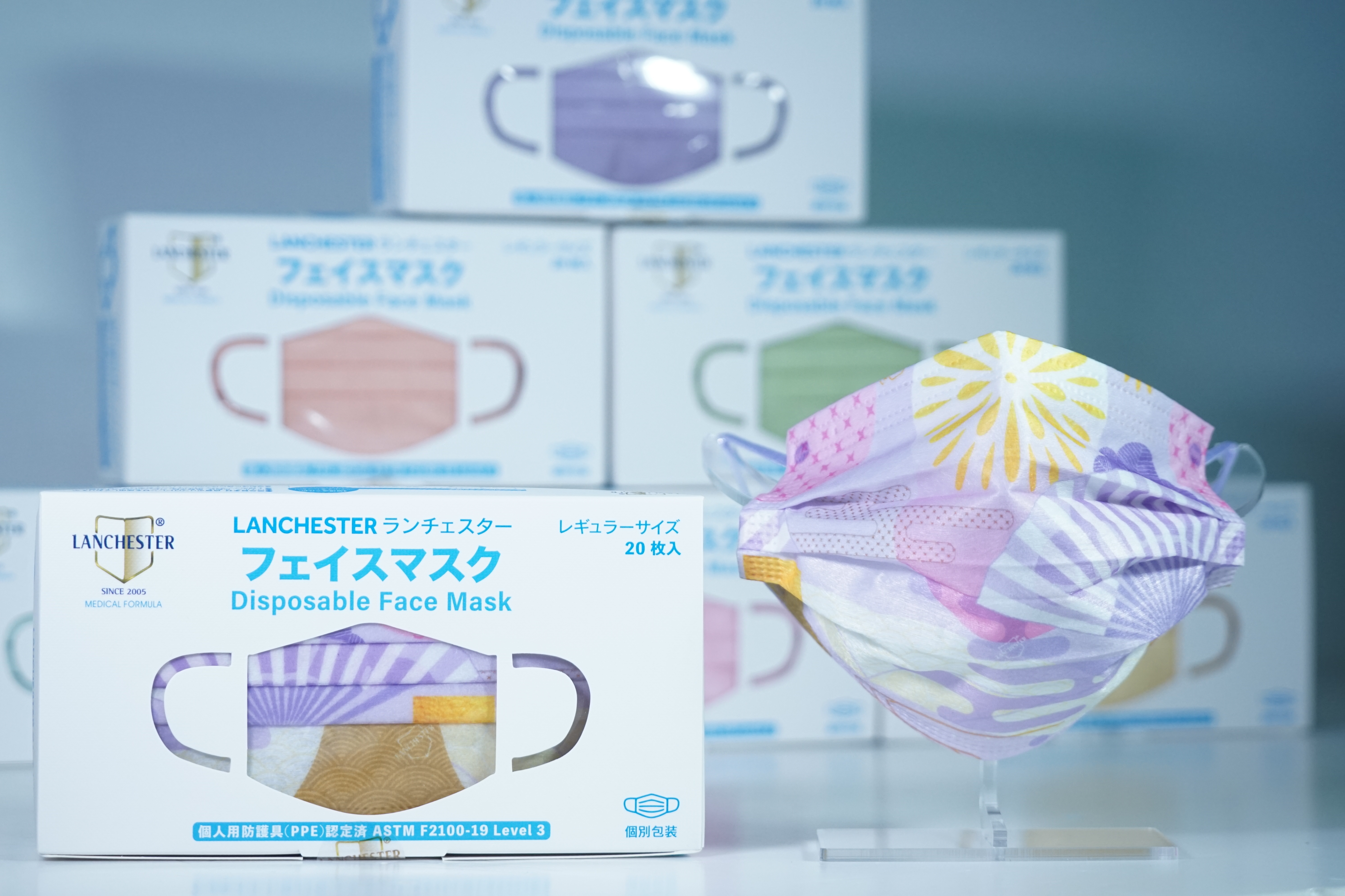 【日本花火節】Lanchester 成人三層防護口罩 煙花花款二十片 獨立包裝