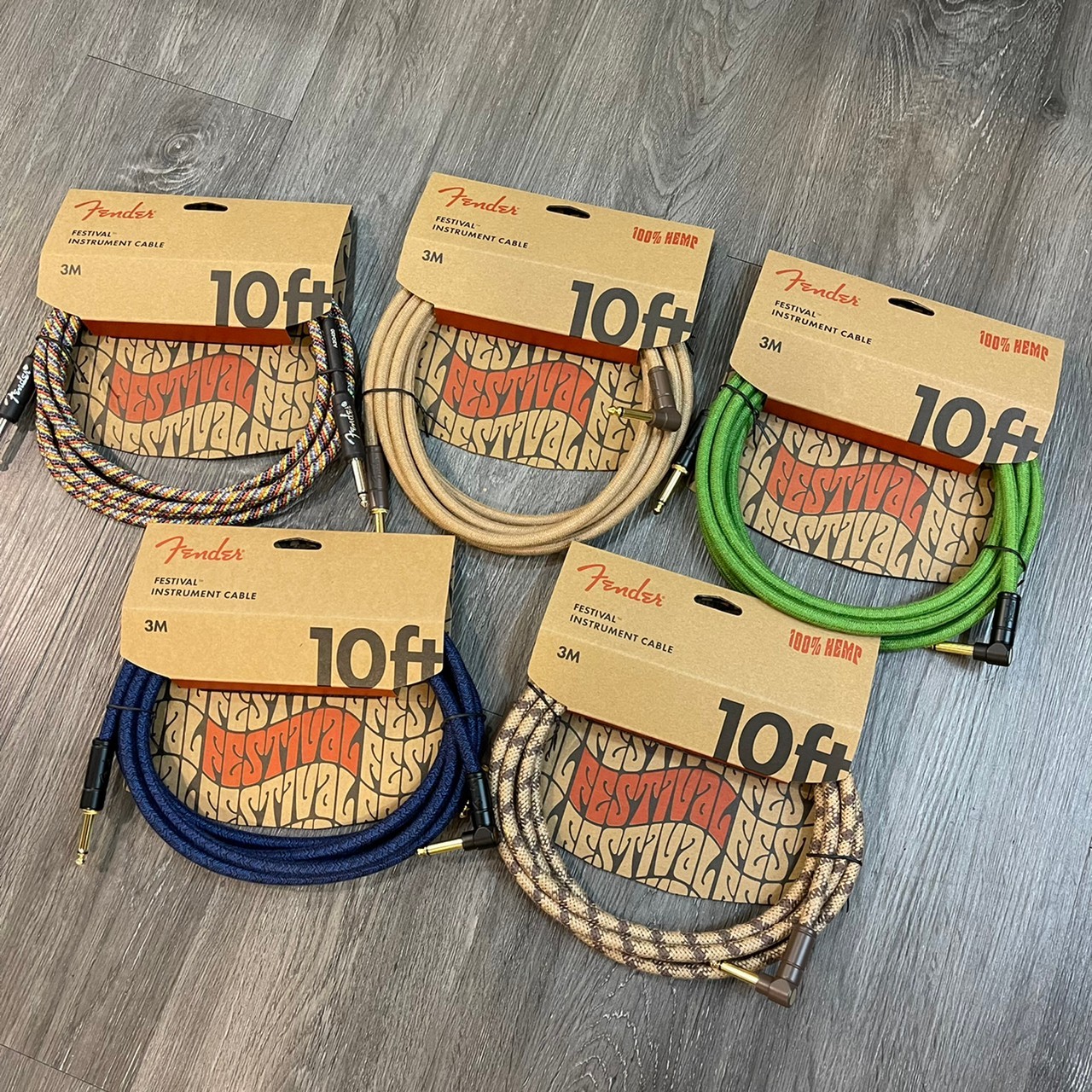 FENDER FESTIVAL INSTRUMENT CABLE 3M 編織 導線 公司貨【宛伶樂器】