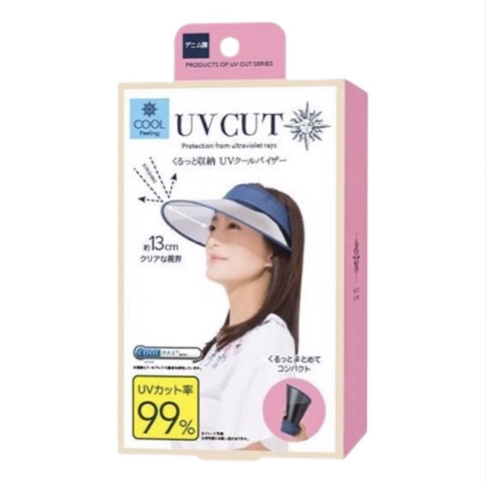 日本Cool Feeling UV CUT 可收納抗UV涼感防曬帽｜隔絕99% UV｜COOL MAX專利