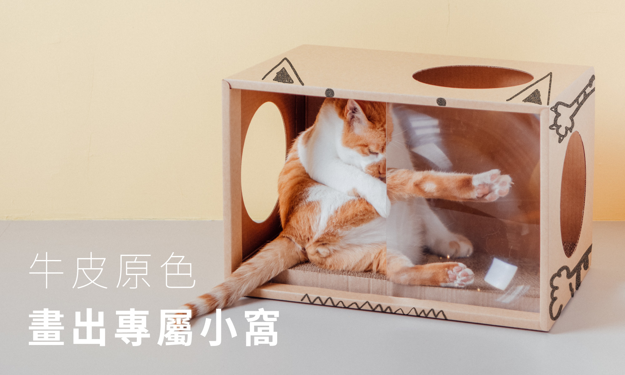 創造的な猫小屋枕元猫のそば何匹かの猫ひっかき板犬小屋這架猫箱屋寝室