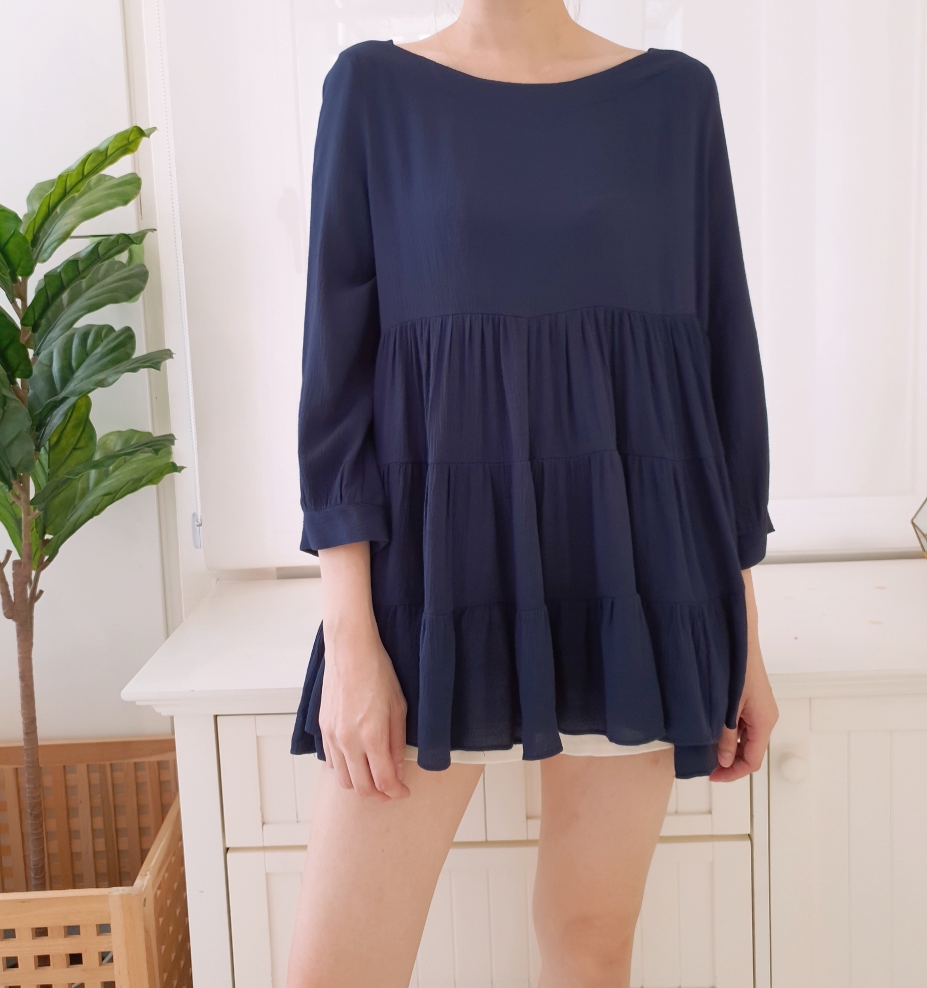 KOREAN LAYERED FLARE BLOUSE