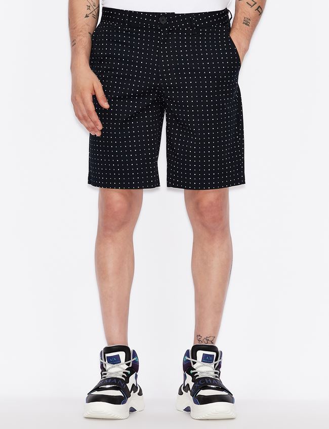 Armani Exchange  滿版AX英文字休閒短褲